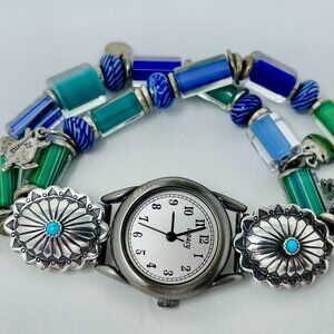 vintage Legacy watch glass beads sea life charms sterling silver starfish